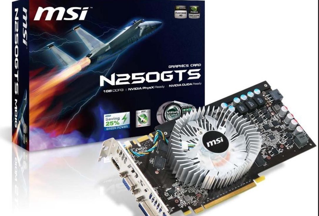 NVIDIA GeForce GTS 250 显卡实物图